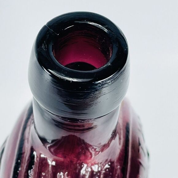 Wheaton Amethyst Glass Purple Bottle Lincoln Malice Toward None Decanter Flask - Picture 7 of 9